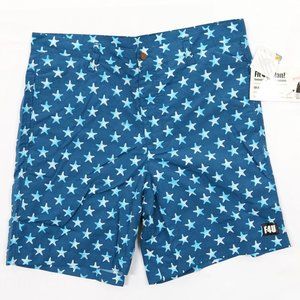 Blue Stars UPF 40+ Swim Trunks Men's Medium NEW